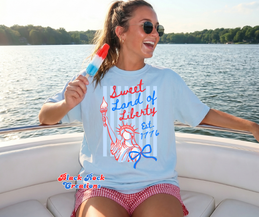land of liberty comfort colors tshirt