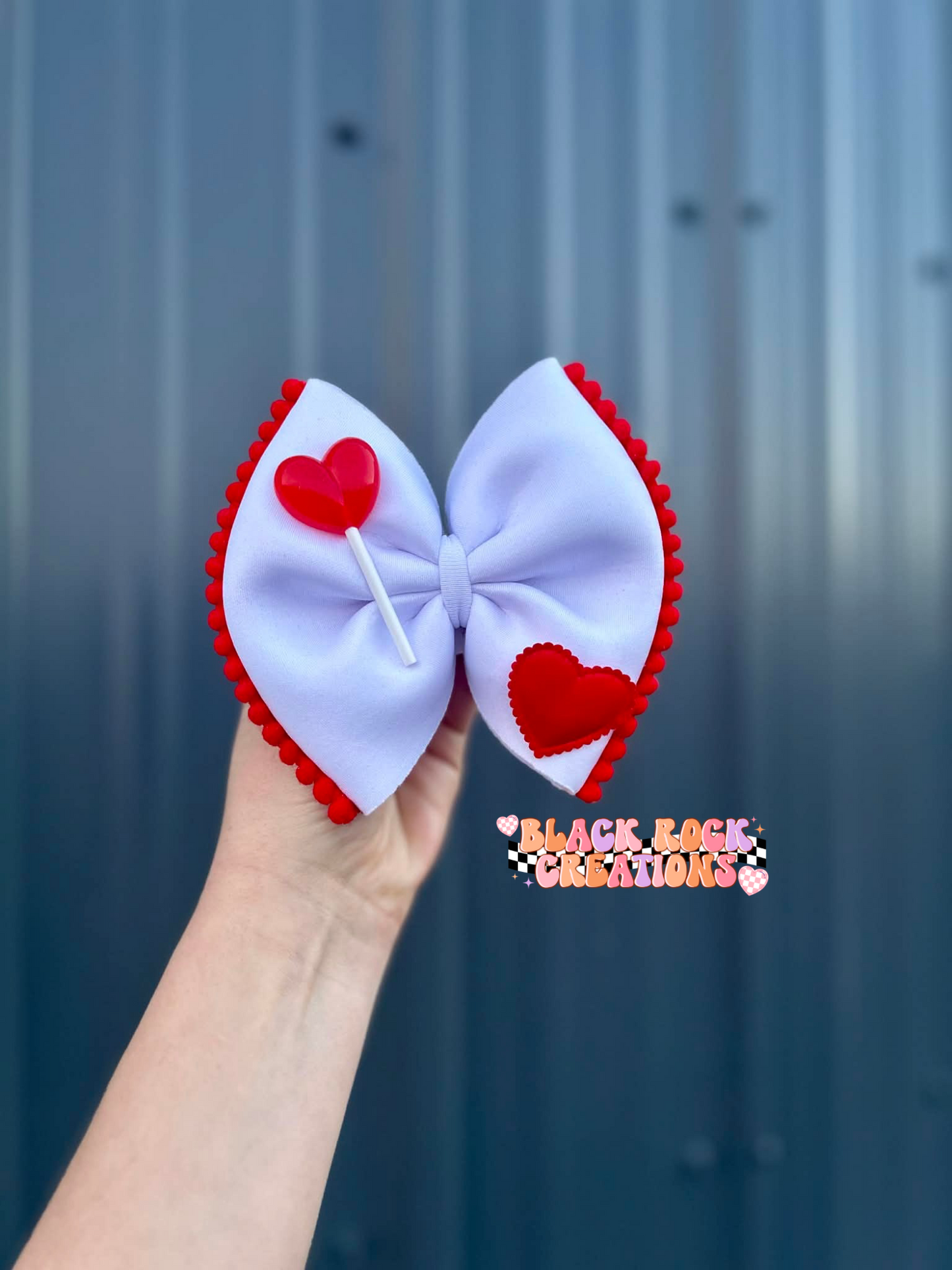 White puff sucker bows - all styles