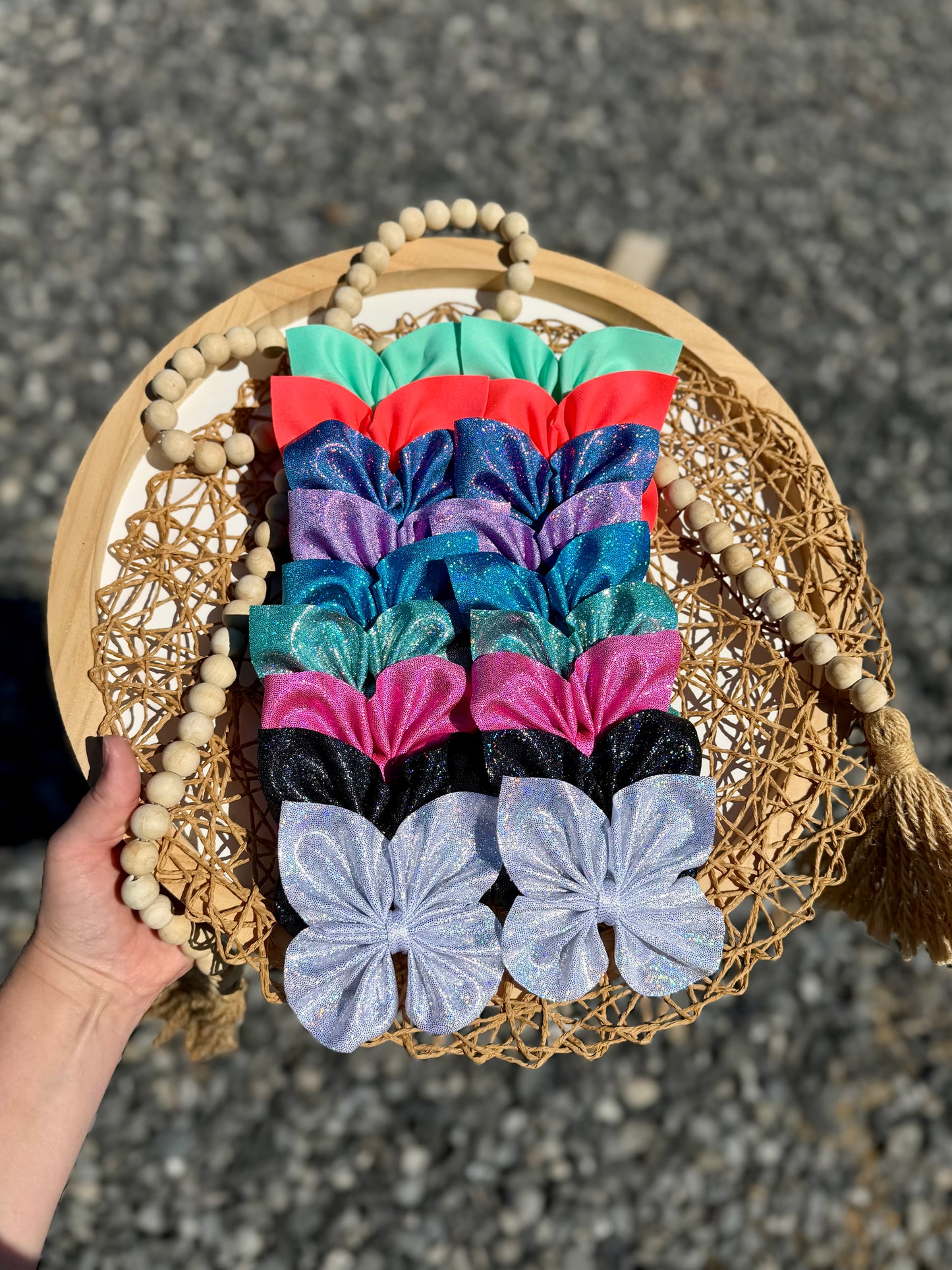BUTTERFLY Individual Holo Bows - many sizes