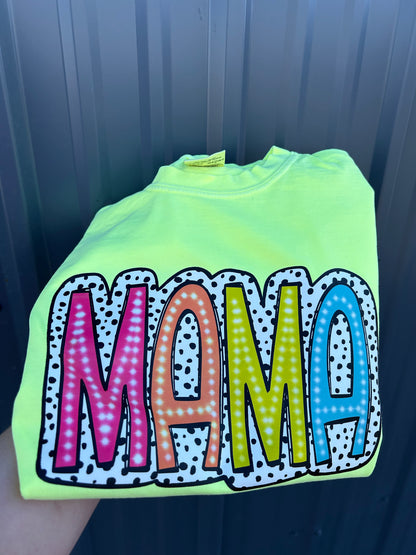 NEON mama comfort colors t-shirts