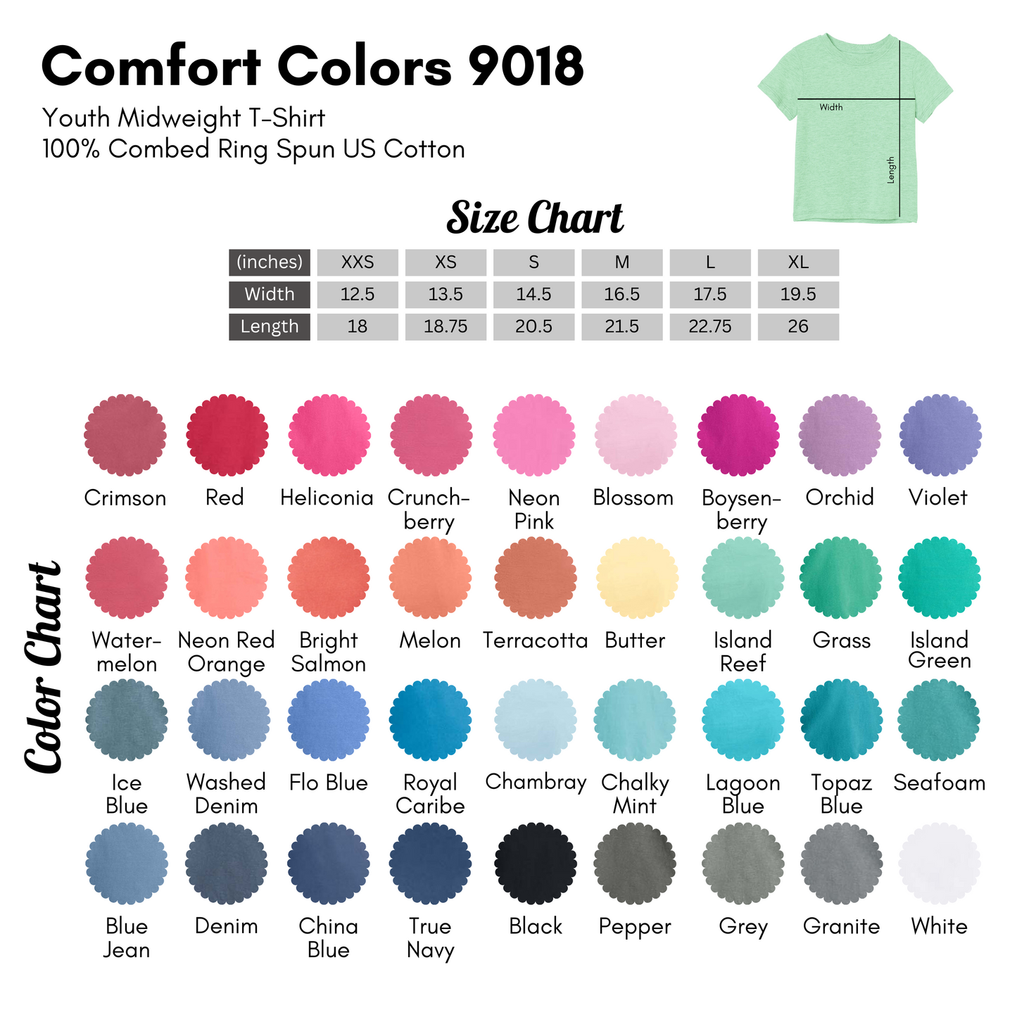 Pink checkered mini comfort colors tshirt