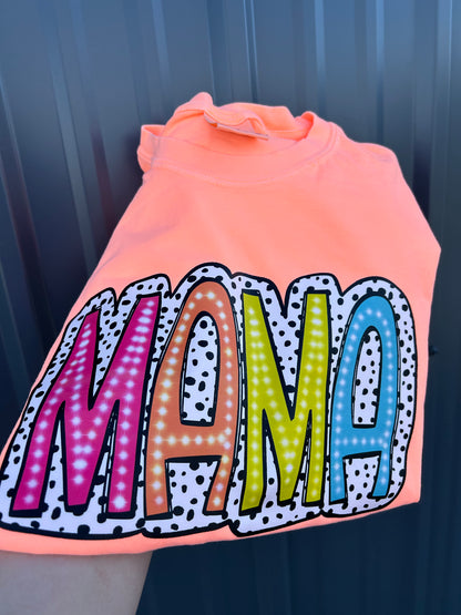 NEON mama comfort colors t-shirts