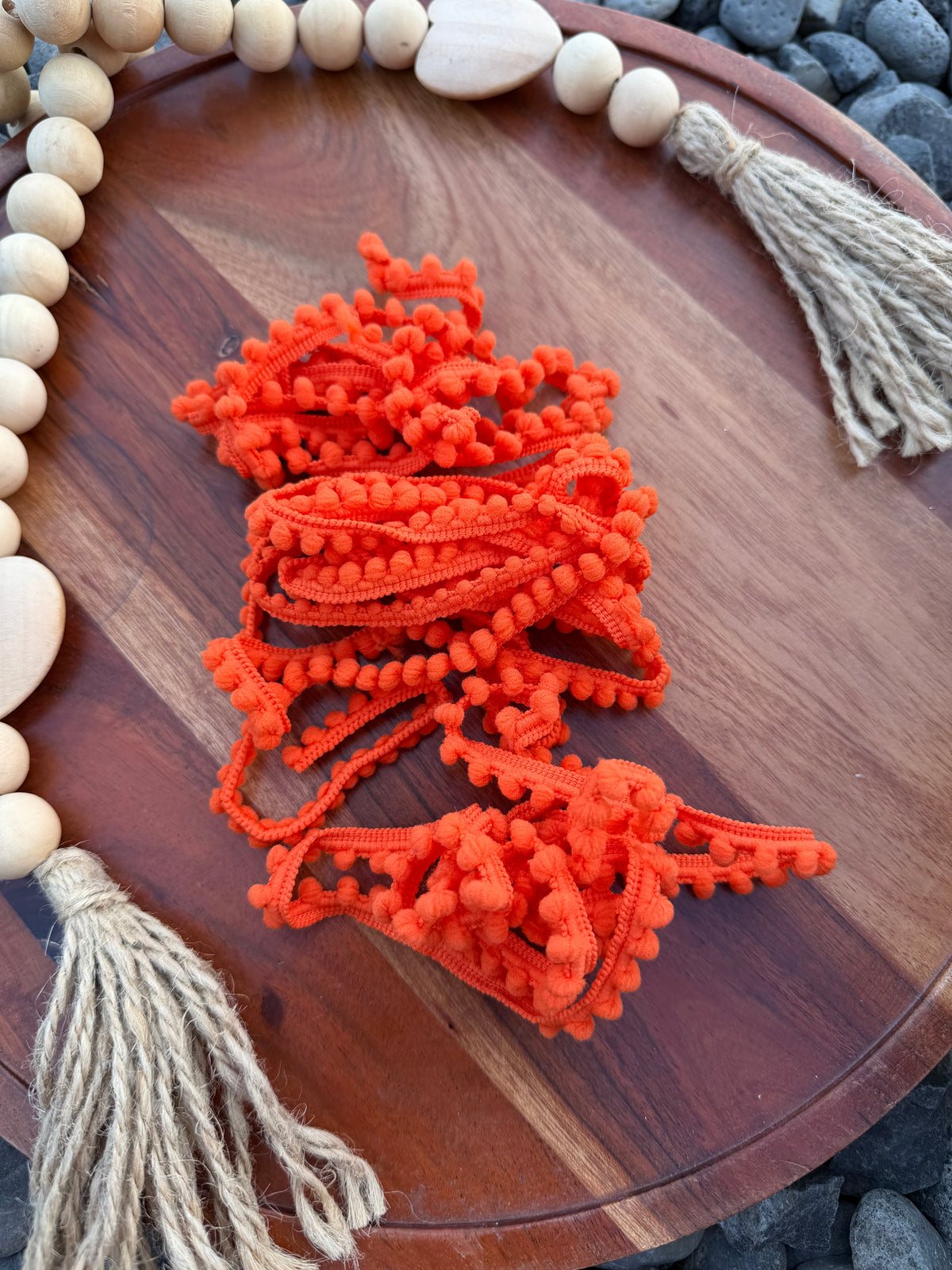 Orange bubble trim - bow add on