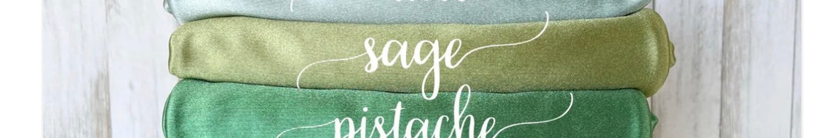 Sage green satin bows