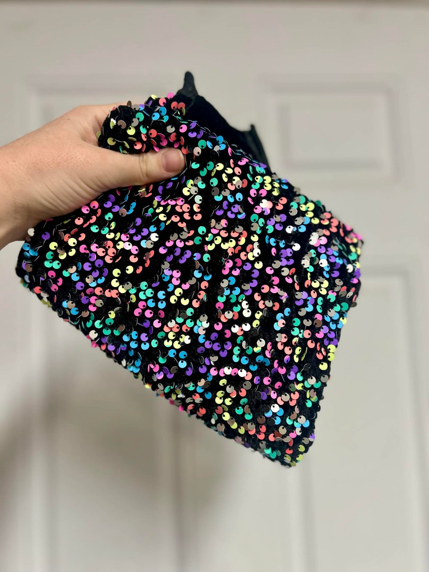 Black colorful velvet sequins bows - all styles