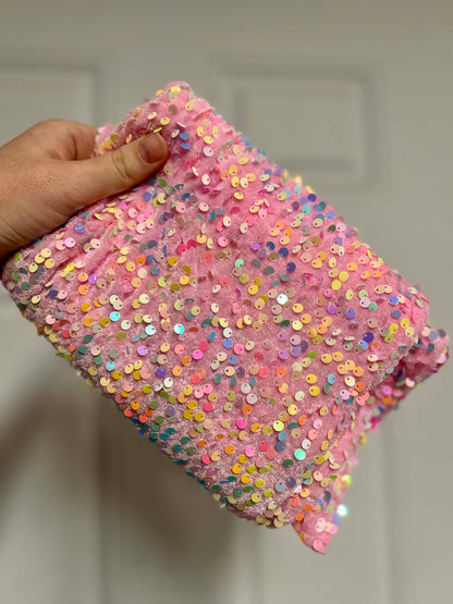 Pink colorful velvet sequins bows - all styles