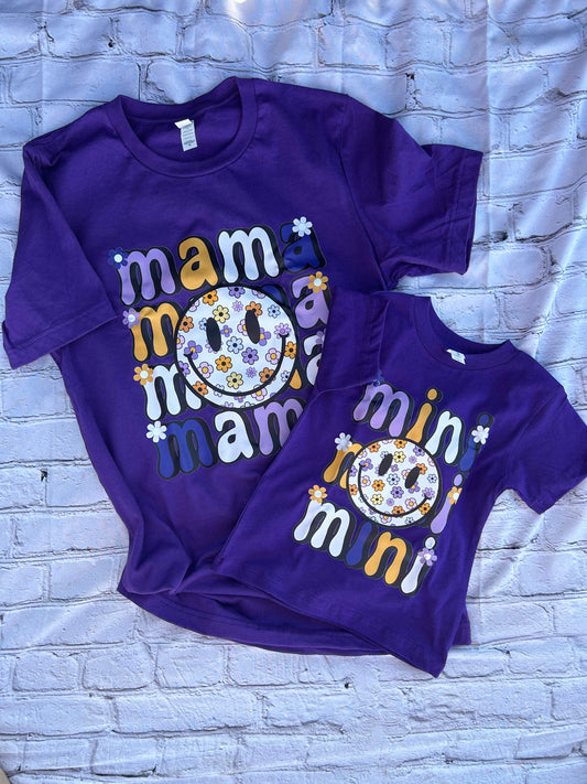 Mini purple floral tshirt