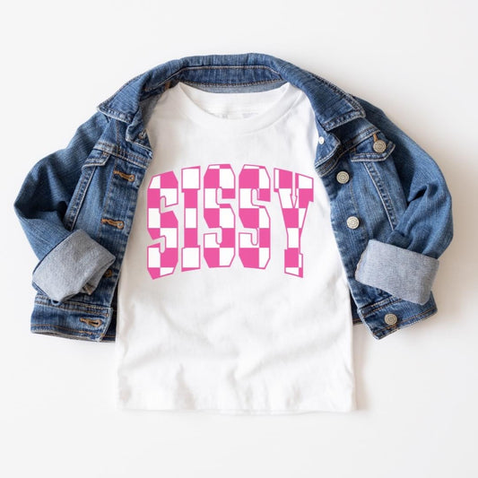 Checkered sissy tshirt
