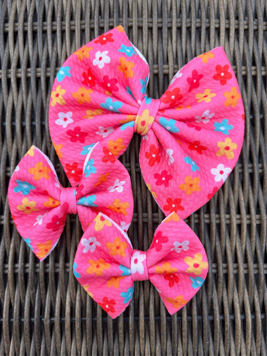 Pink florals bows