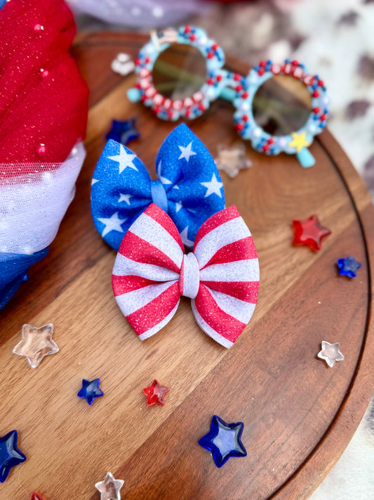 Stars and Stripes puff piggies - all sizes