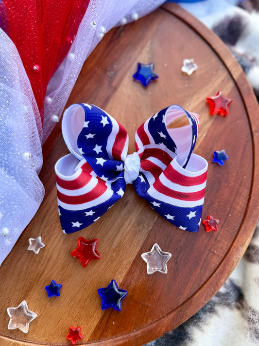 Stars and Stripes ribbon bow