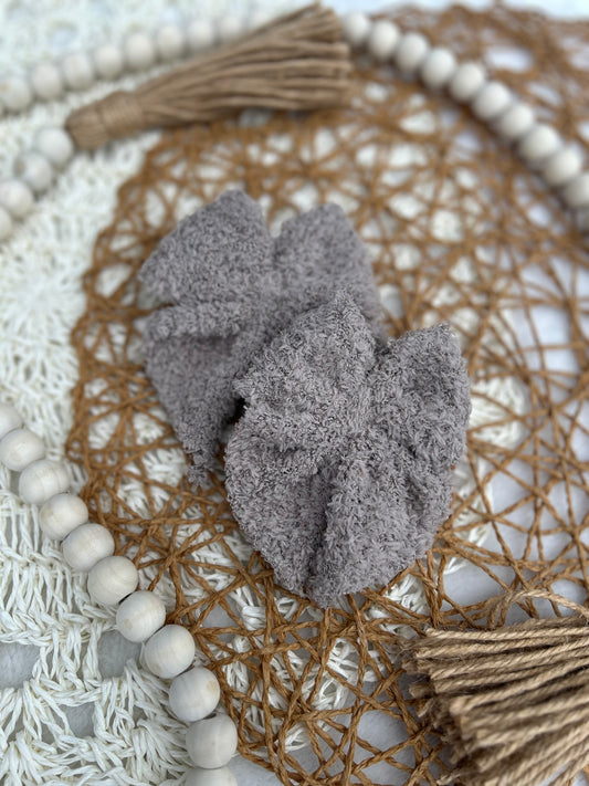 Gray cozy bow - many styles