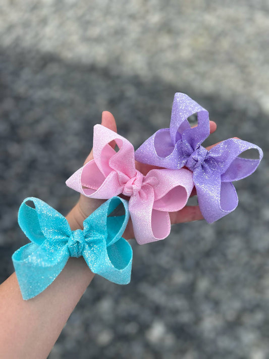 Glitter ribbon bows