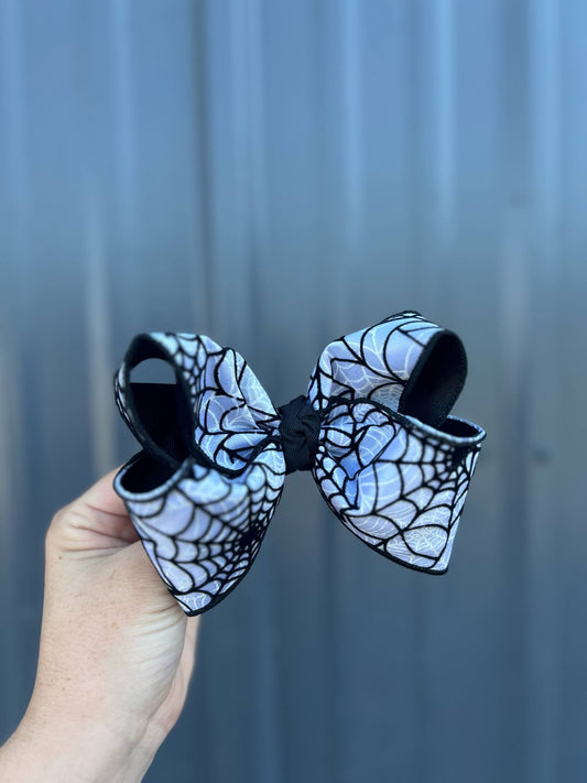 Spider web ribbon bow 5"