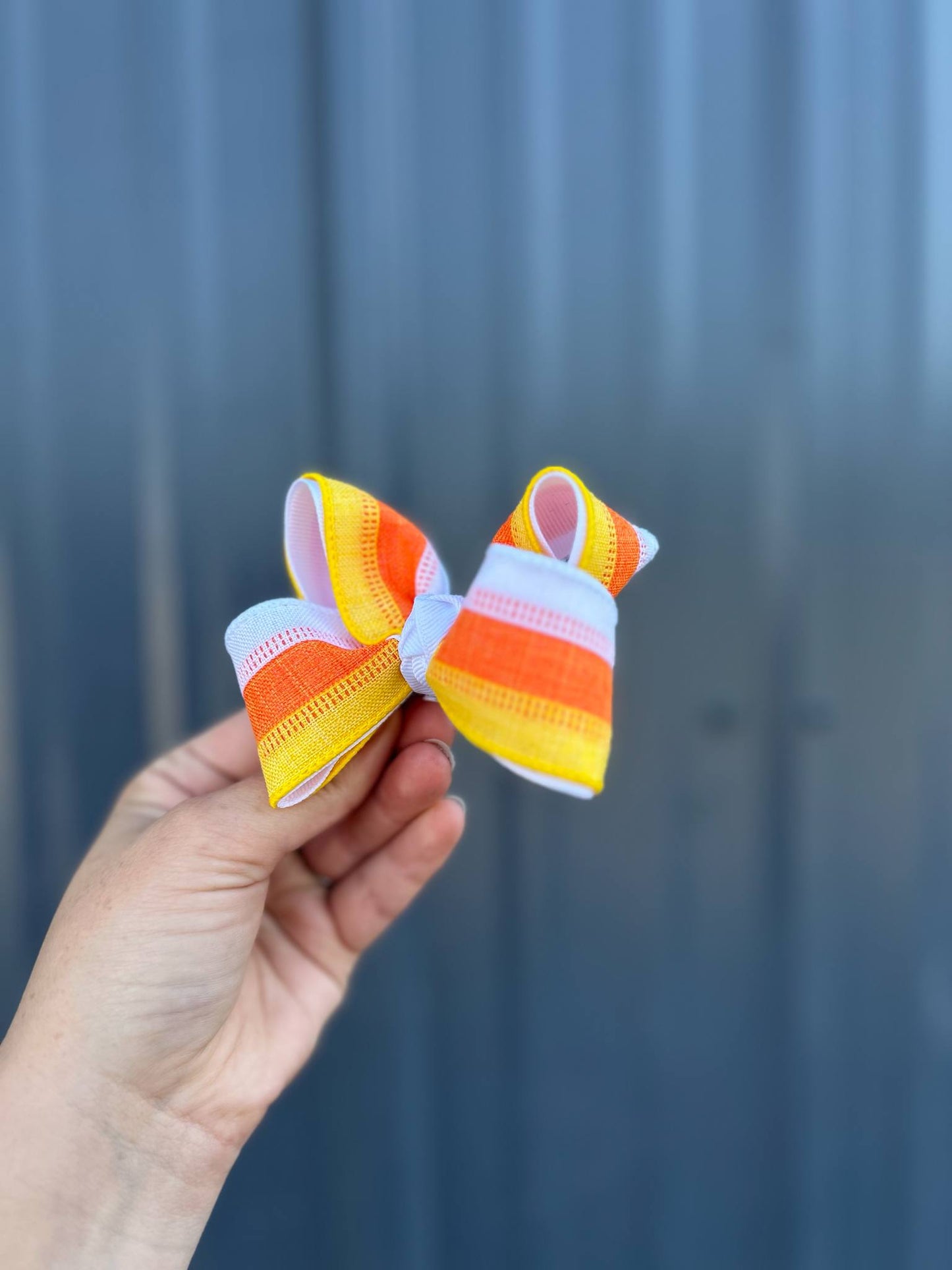 Candy corn ribbon bow - 4" or 3.5"