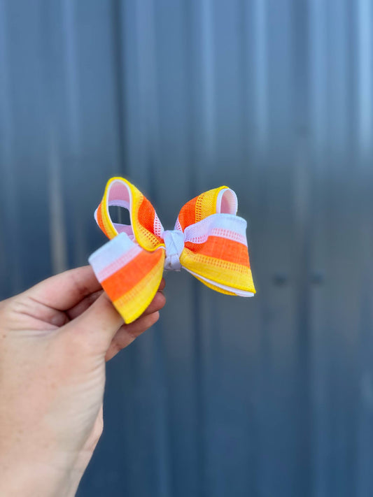 Candy corn ribbon bow - 4" or 3.5"