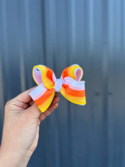 Candy corn ribbon bow - 4" or 3.5"