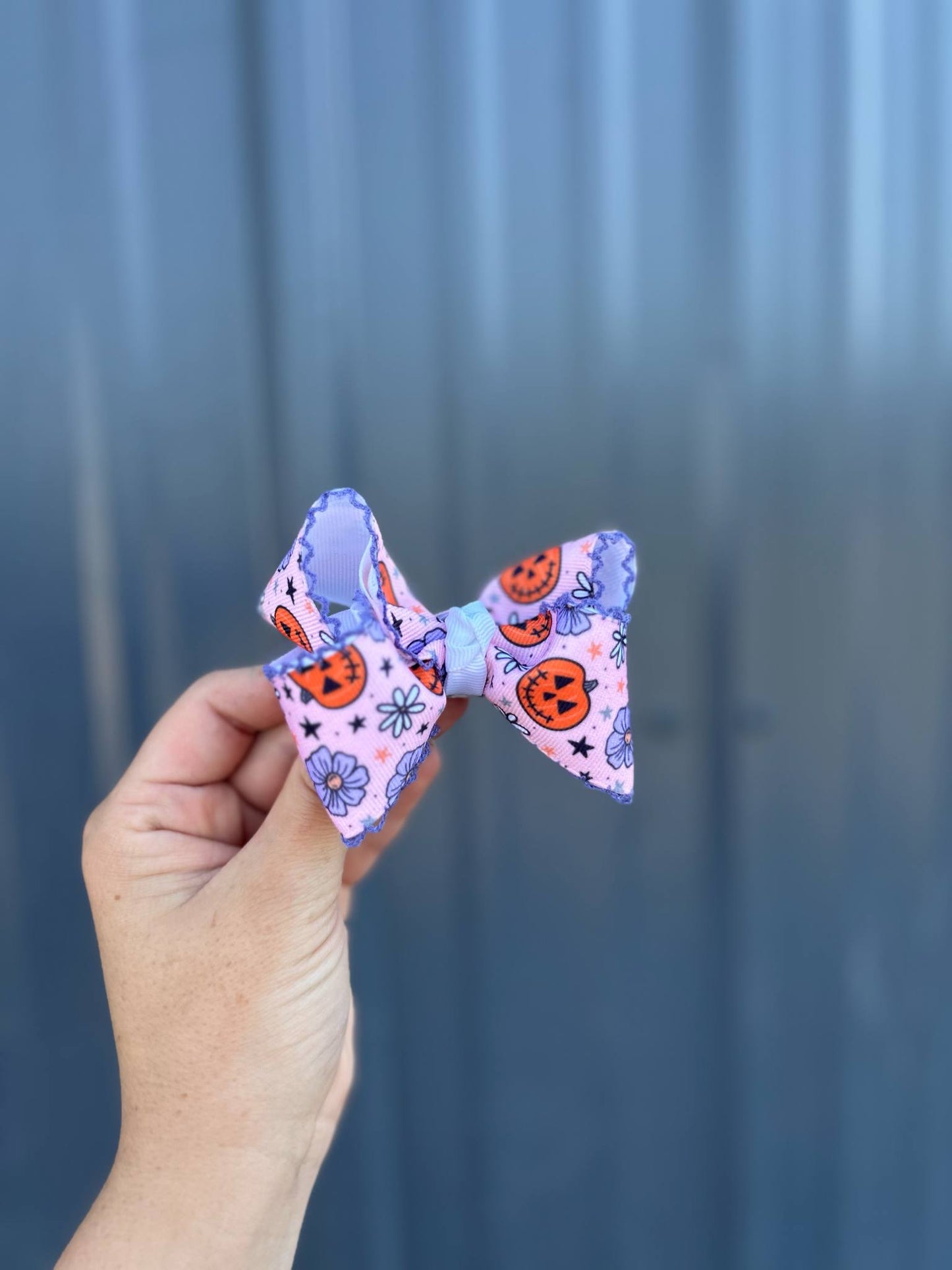 Pumpkin ribbon bow - 4" or 3.5"