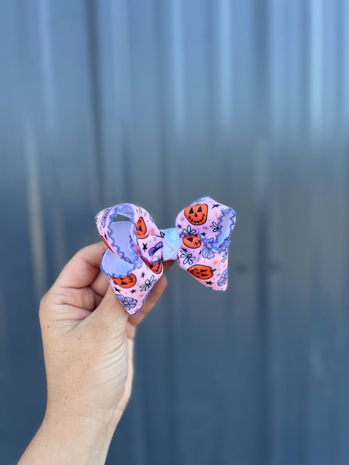 Pumpkin ribbon bow - 4" or 3.5"