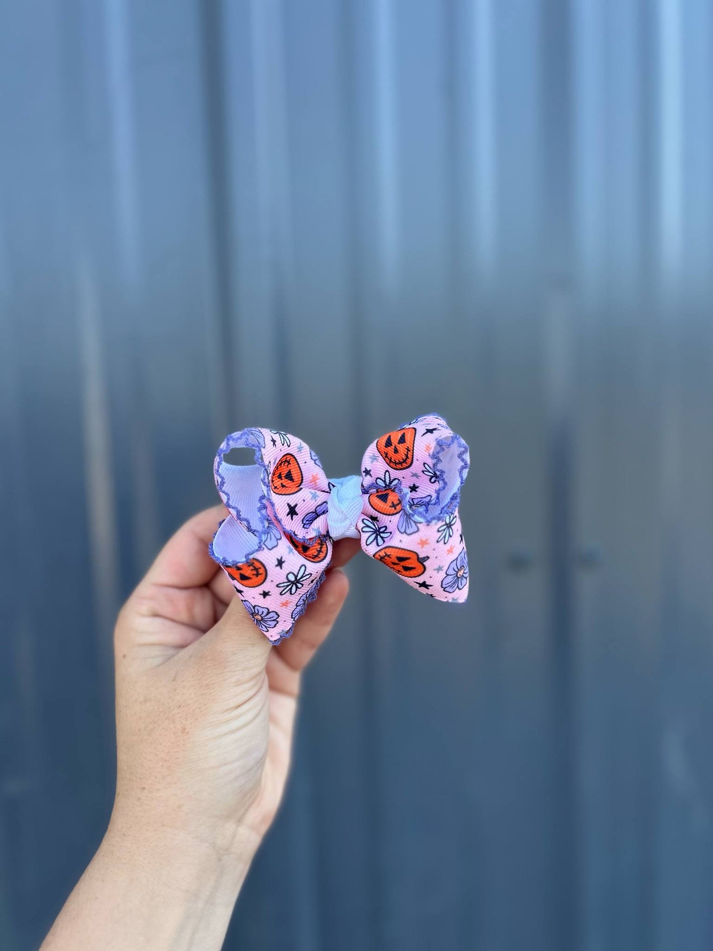Pumpkin ribbon bow - 4" or 3.5"