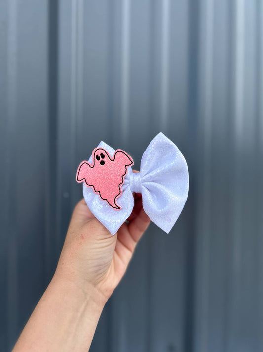 Hot pink sparkly ghost bows - more styles