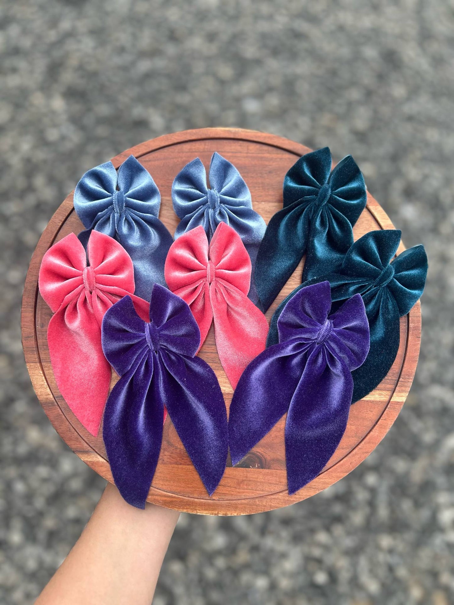 3" long tail sailor piggies - velvet fabric