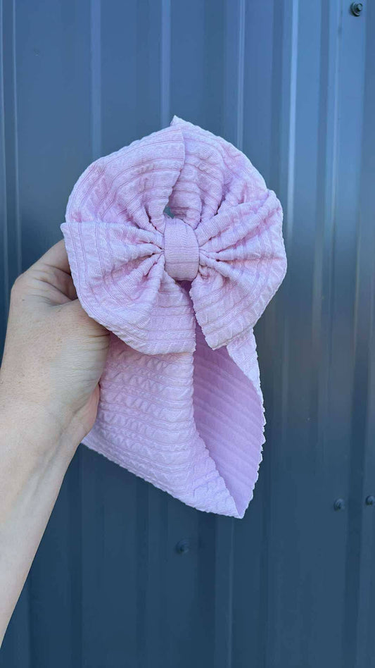 Light pink zigzag bows - all styles