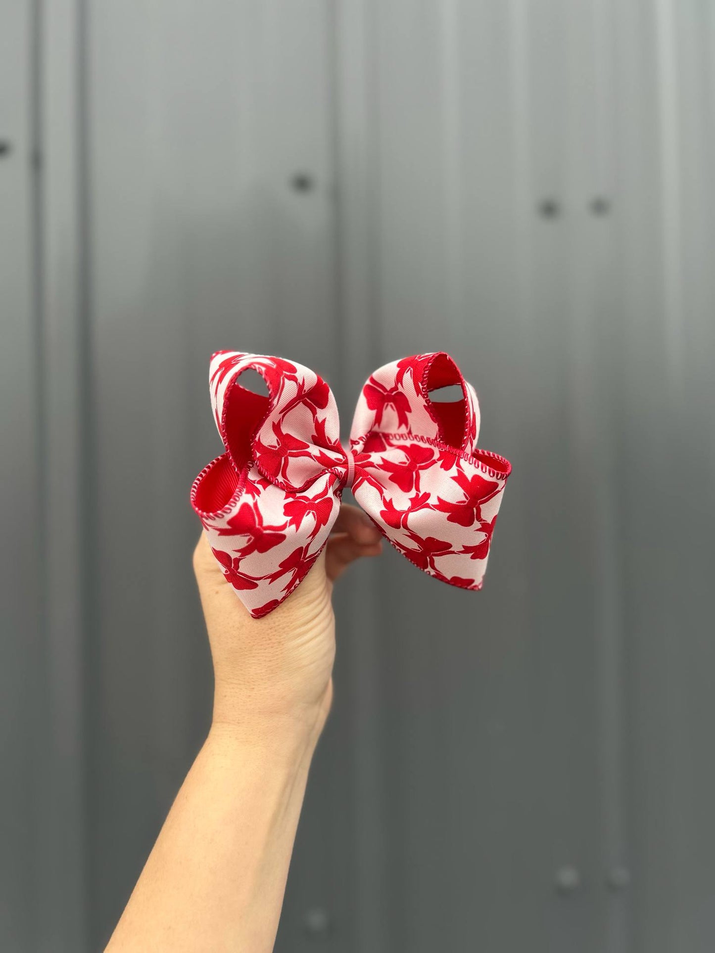 Red bows ribbon bows - 5"