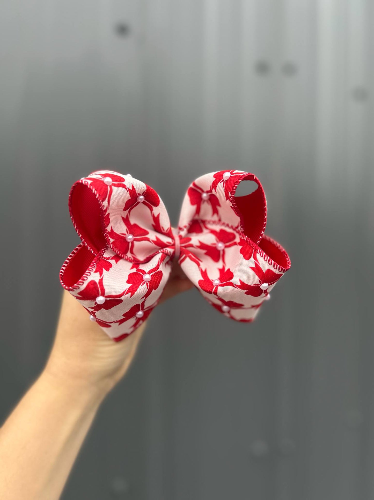 Red bows ribbon bows - 5"