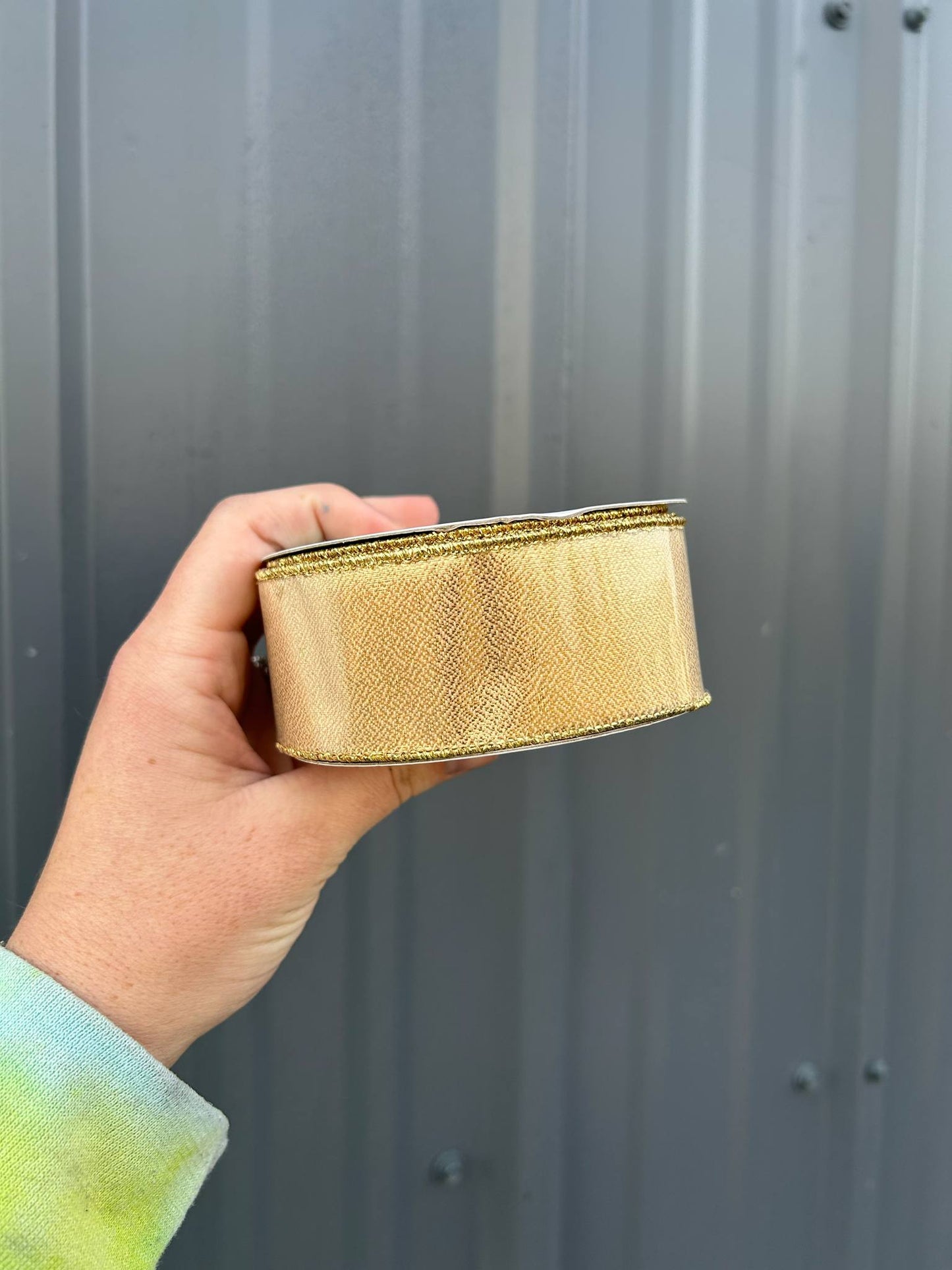 Gold metallic ribbon bows - more sizes
