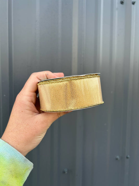 Gold metallic ribbon bows - more sizes