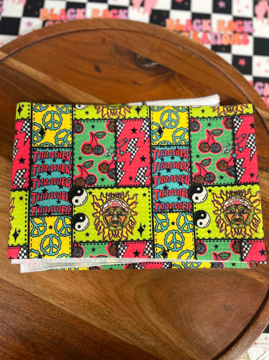 Neon patchwork bows - all styles LEAVE HARDWARE IN NOTES PLZ (CLIP OR NYLON)