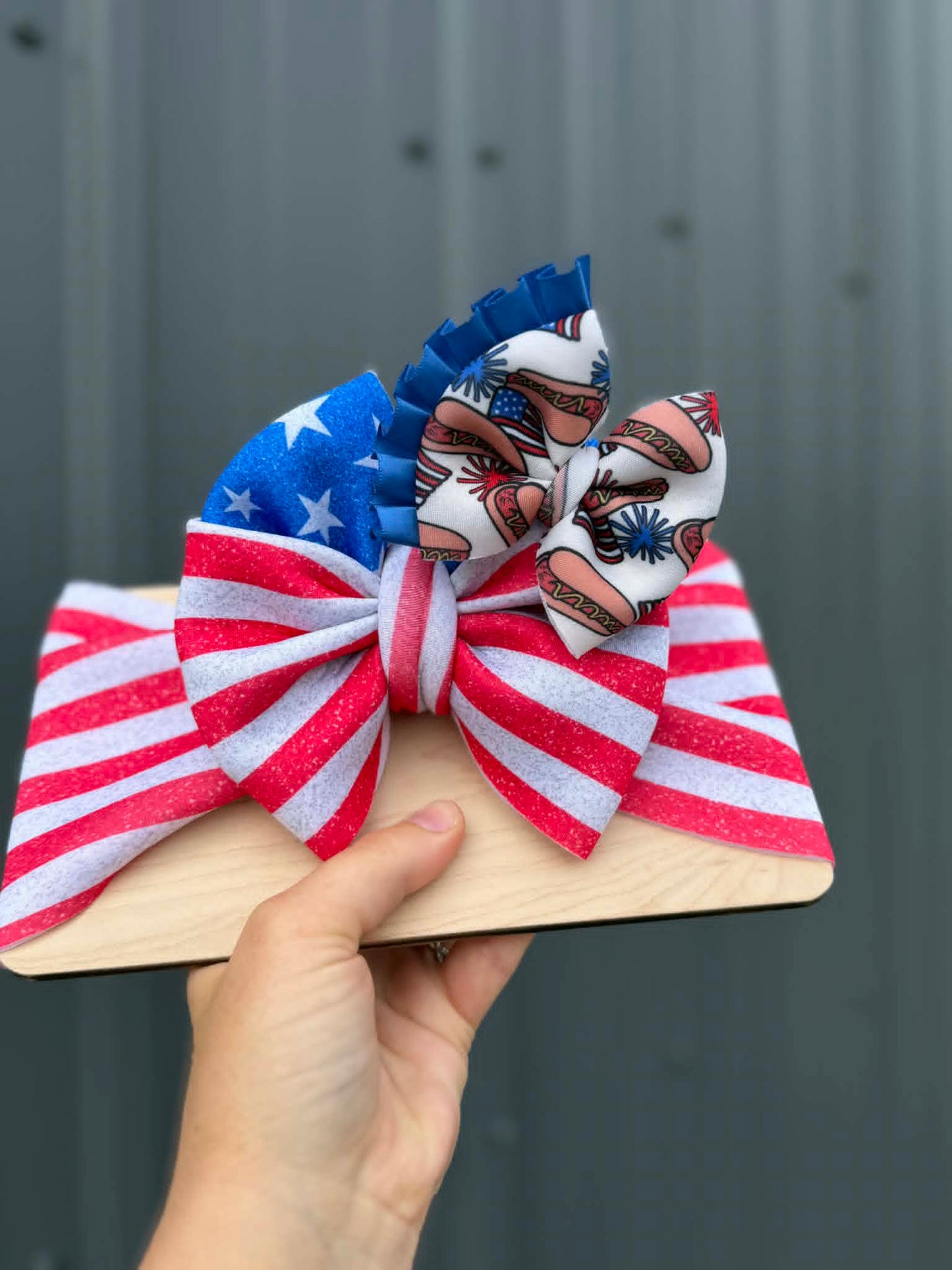 Stars and Stripes hot dog messy wrap