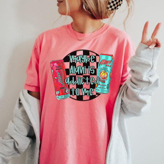 is addicted to me comfort colors tshirt