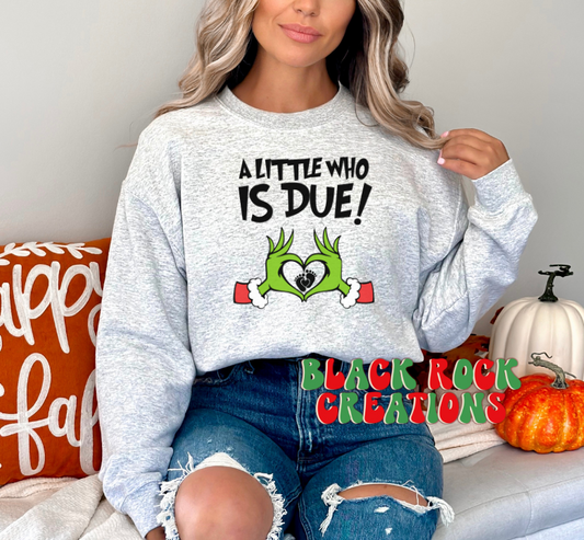 A little who is due Christmas sweatshirt