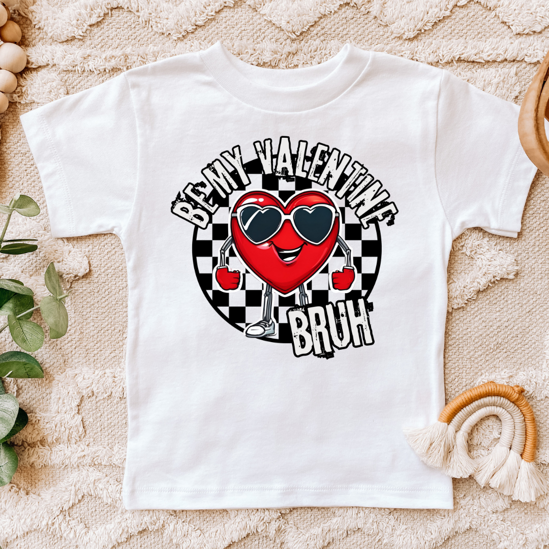 be my valentine bruh boys valentines day tee