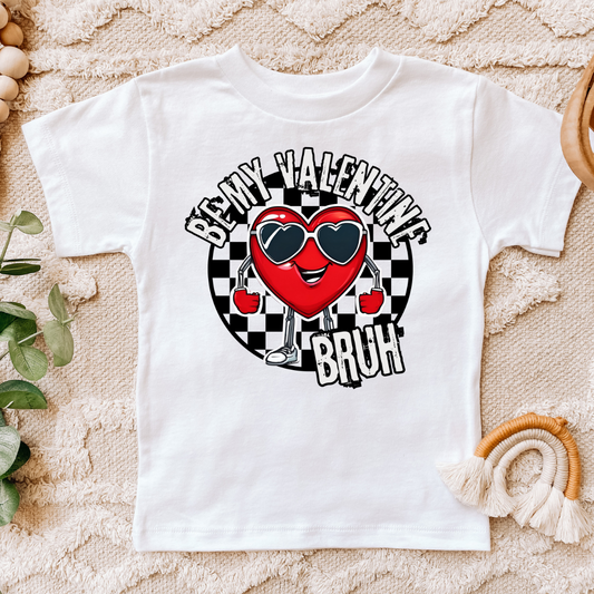be my valentine bruh boys valentines day tee