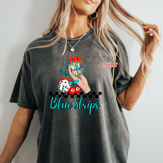 blue strips comfort colors tshirt