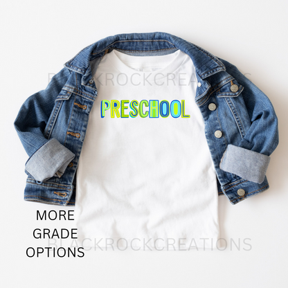 first day of school tshirt - boy colors