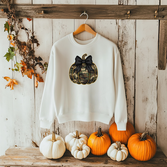 camo pumpkin fall sweatshirt