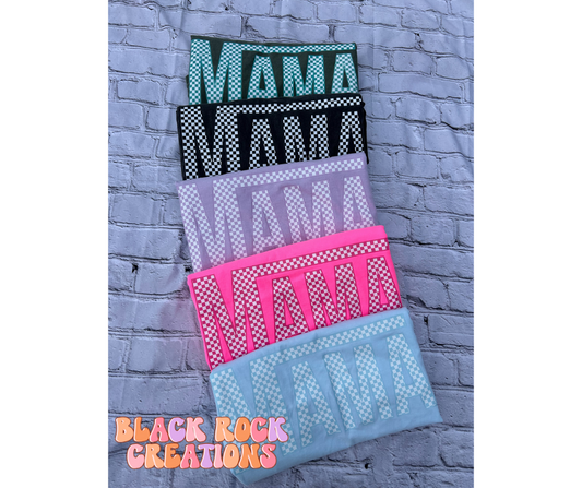 Checkered mama comfort colors tshirt