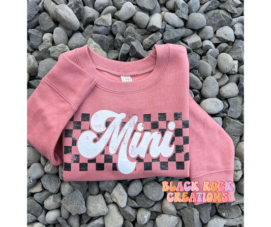 checkered mini sweatshirt