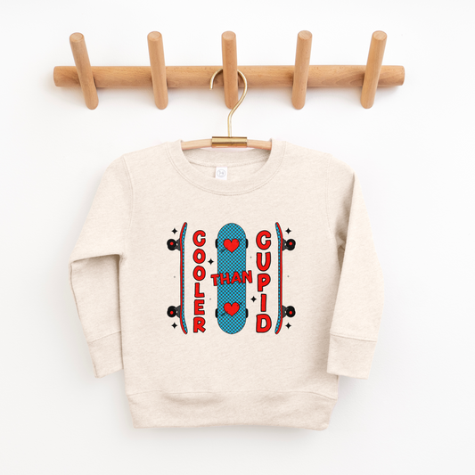 Toddler cooler than cupid valentines day sweatshirt