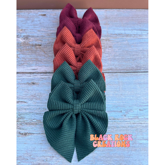 individual corduroy bows - choose style