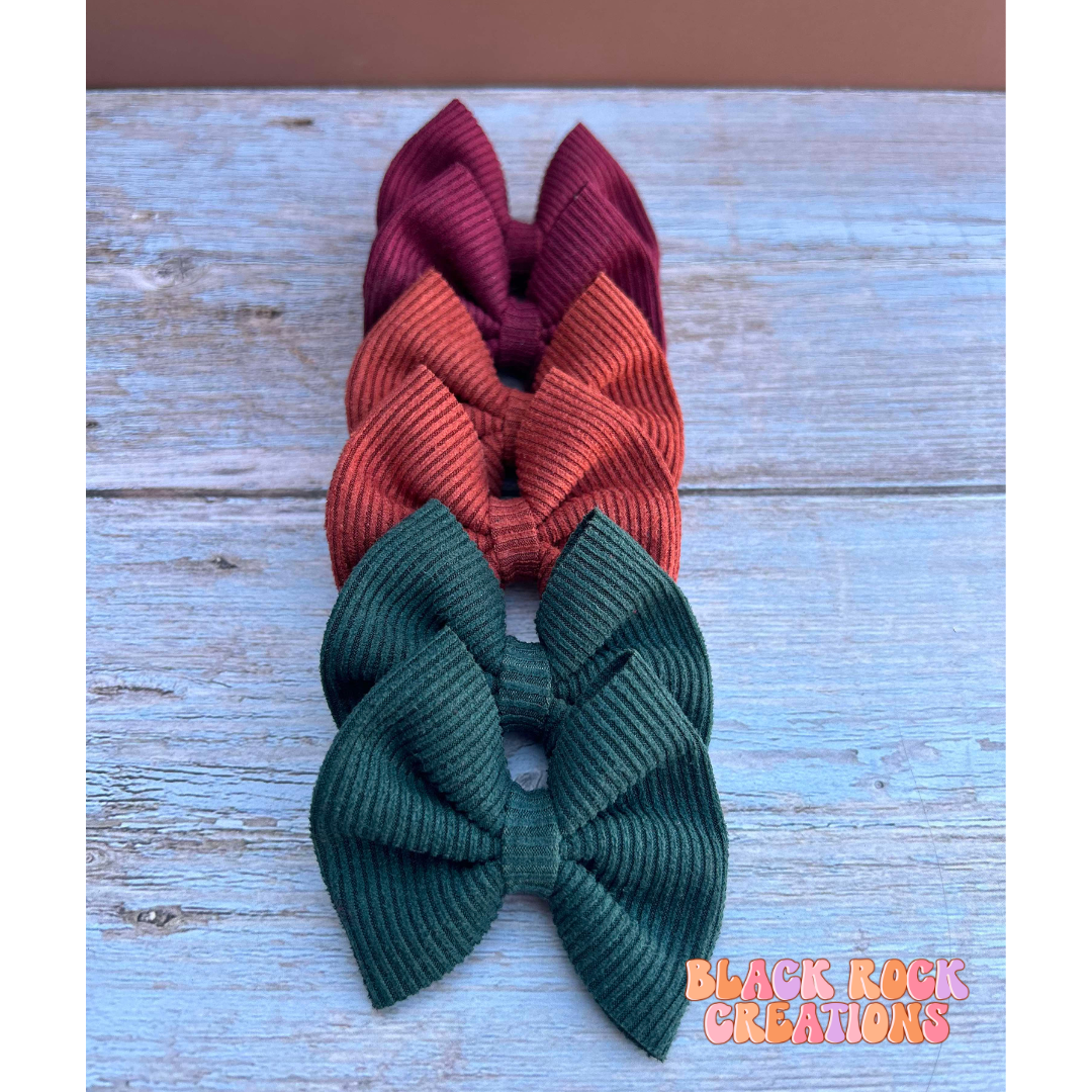 individual corduroy bows - choose style