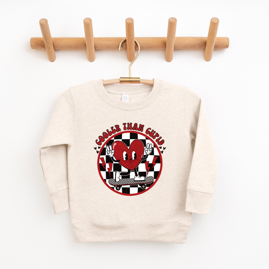 Toddler cooler than cupid valentines day sweatshirt
