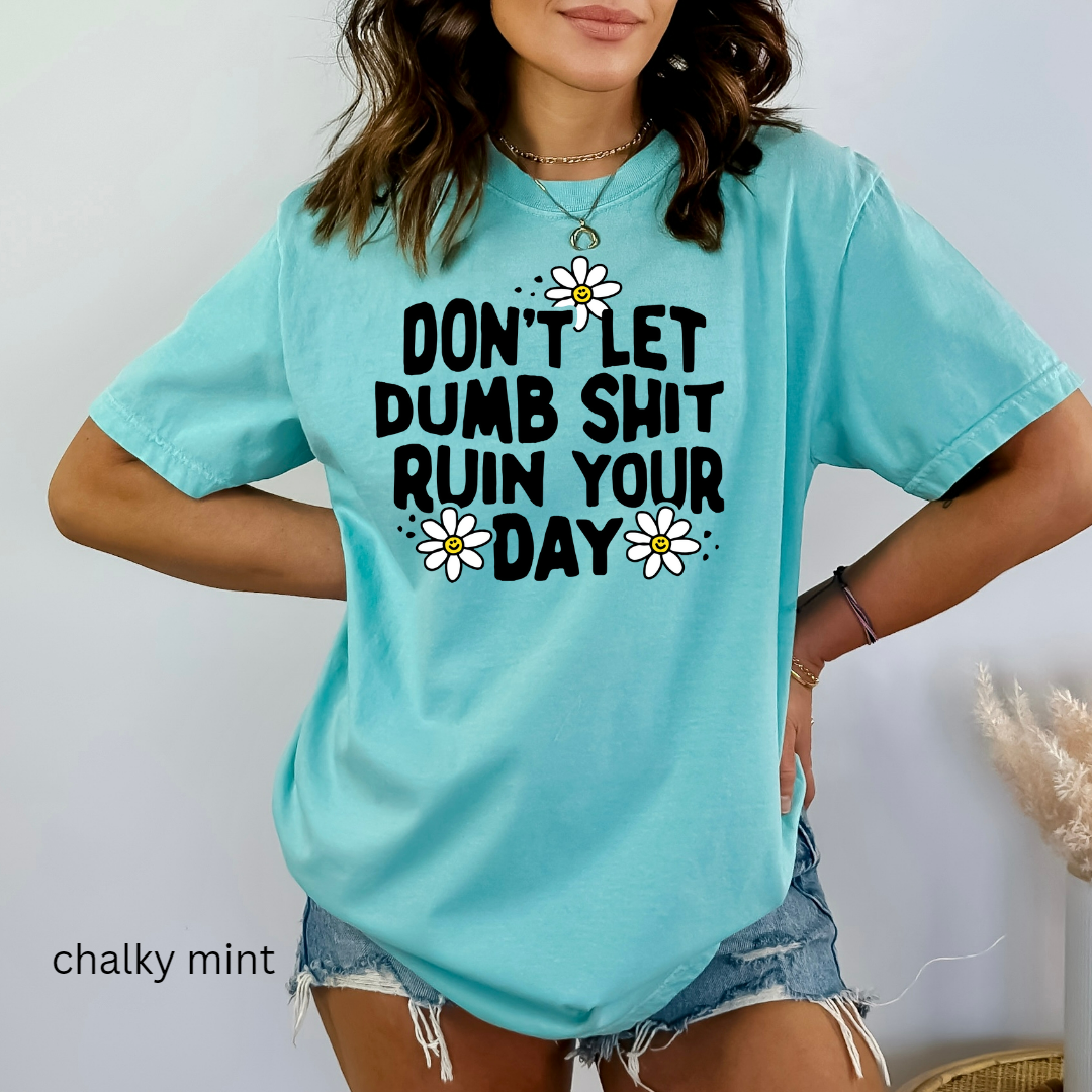 don't let dumb sh!t ruin your day comfort colors t-shirt