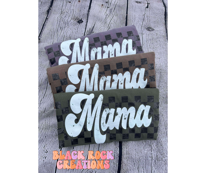 FALL checkered mama comfort colors t-shirts