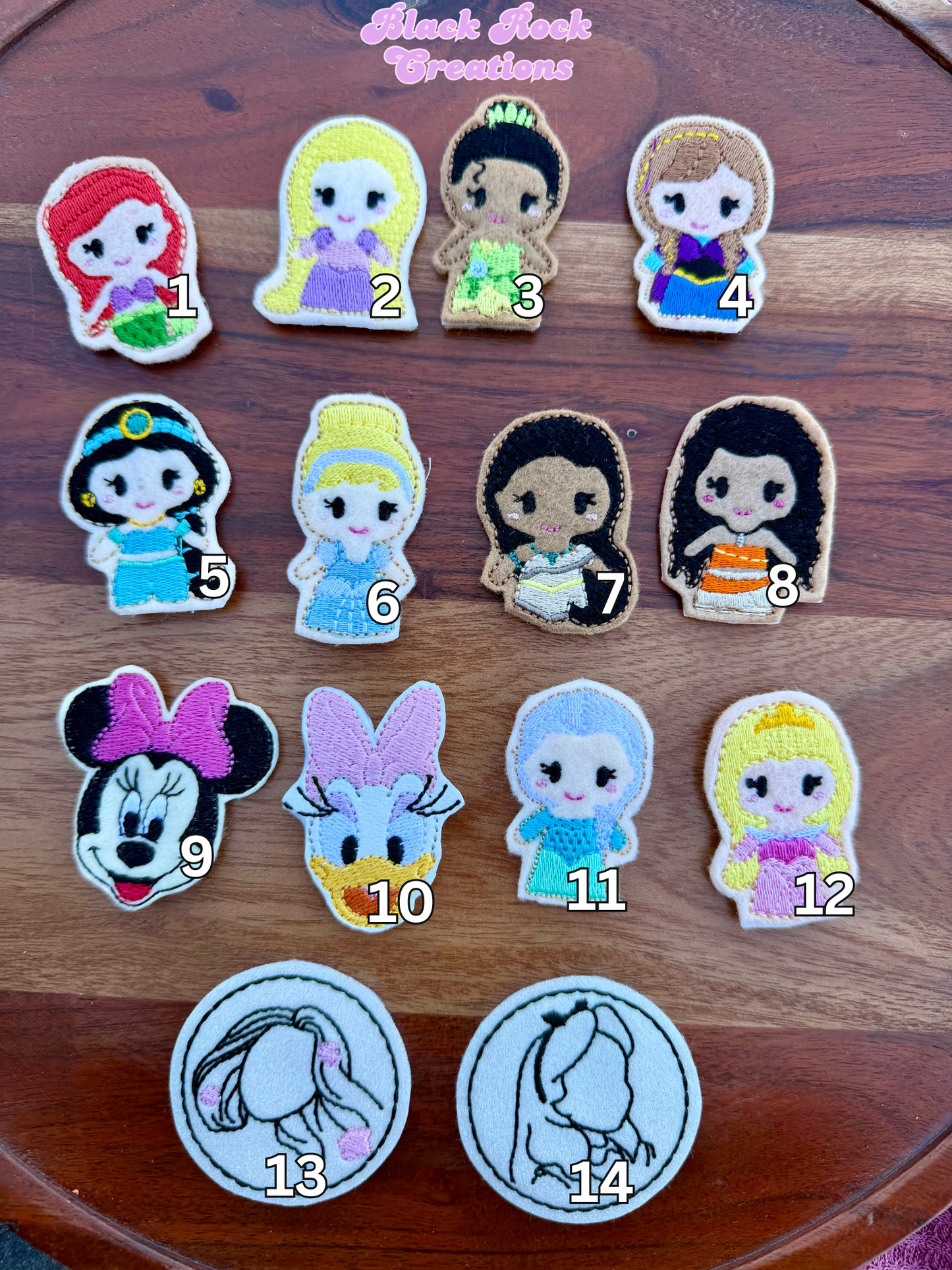Felties on clips