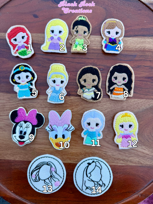 Felties on clips